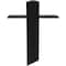 Ekena Millwork 2 1/2"W x 18"D Floating Steel Heavy Duty Wall Mount, Powder Coated Black BKTM02X18FWPBL - alternate 3